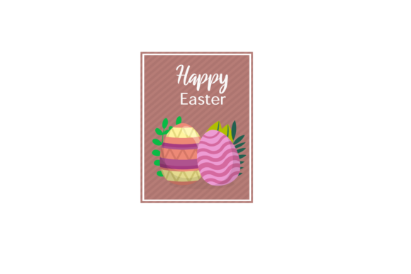 Easter Egg Card Floral Greeting Icon