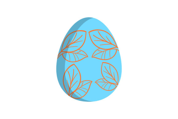 Easter Egg Icon Floral Texture Design