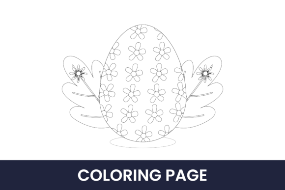 Easter Egg with Floral Pattern Coloring