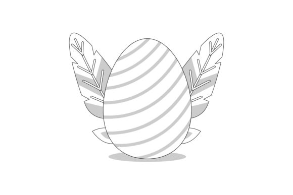 Easter Floral Decoration Coloring Page