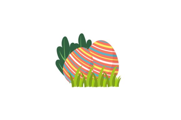 Easter Rainbow Line Egg Floral Icon
