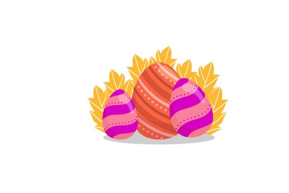 Easter Three Art Egg Floral Icon