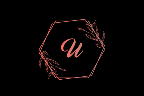Emblem Monogram Modern Floral Beauty