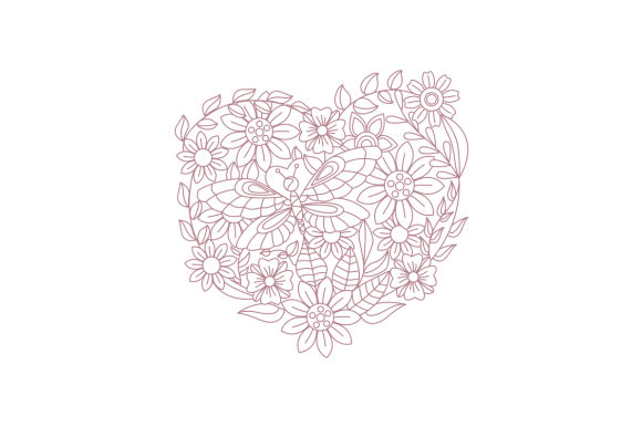 Floral Adult Coloring Page Circle