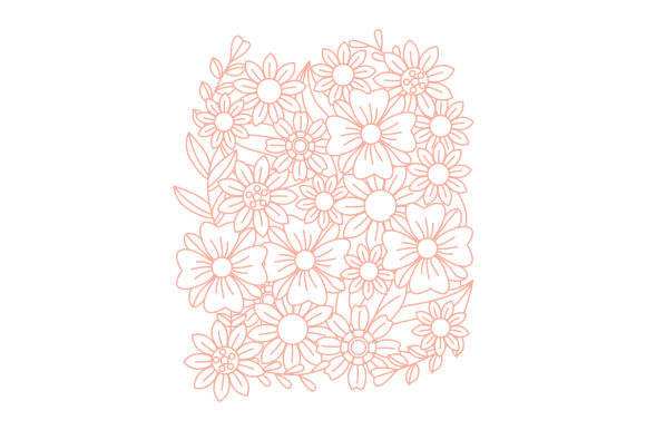 Floral Adult Coloring Page Square