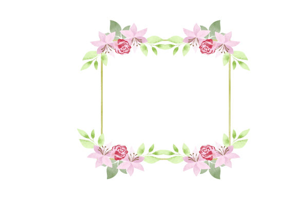 Floral Frame Watercolor