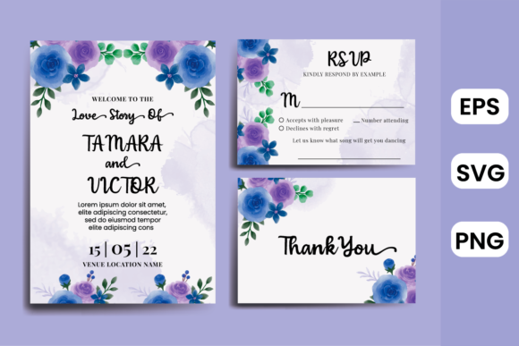 Floral Frame Wedding Invitation
