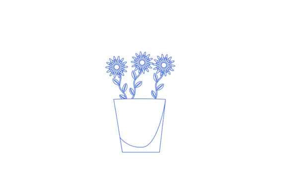 Floral Graphic Line Style
