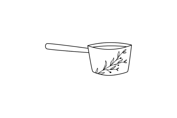 Floral Outline Panci Pot