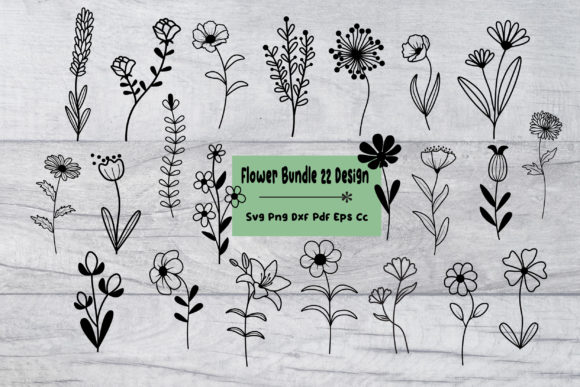 Flower Svg Wildflower Bundle Design
