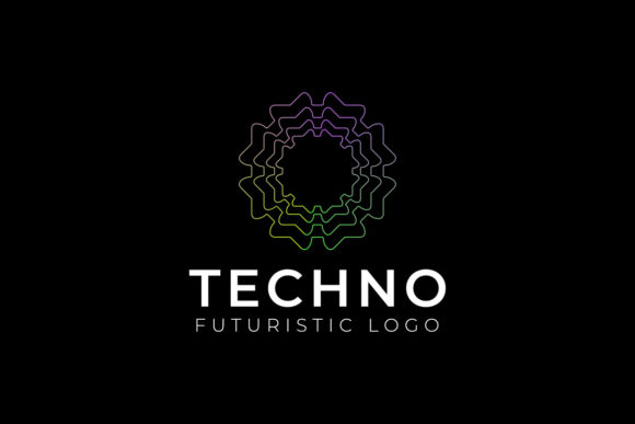 Gradient Floral Tech Logo