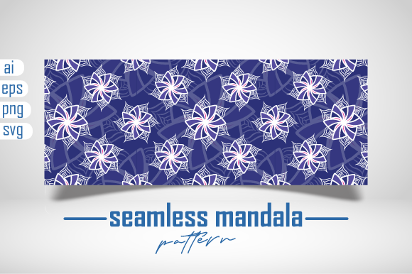 Mandala Seamless Floral Pattern Vector
