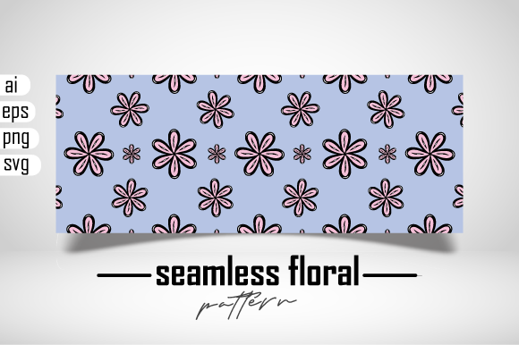 Purple Pink Floral Seamless Pattern