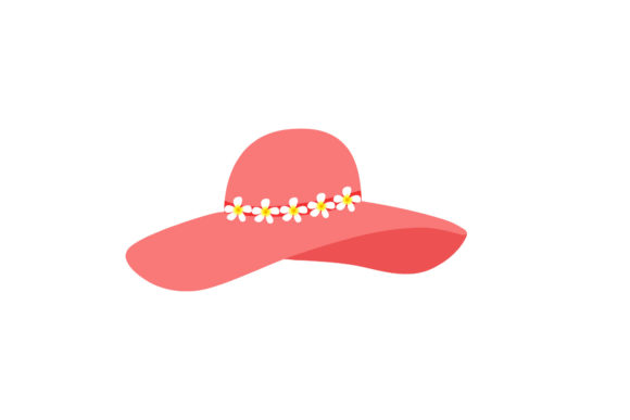 Summer Red Floral Beach Hat