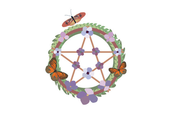 Vintage Witch Floral Wreath